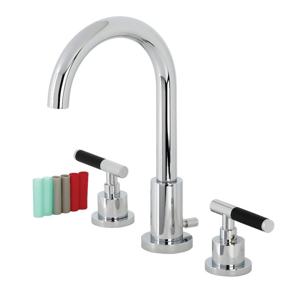 Fauceture FSC8921CKL Kaiser Widespread Bathroom Faucet W/ Brass Pop-Up, Chrome FSC8921CKL